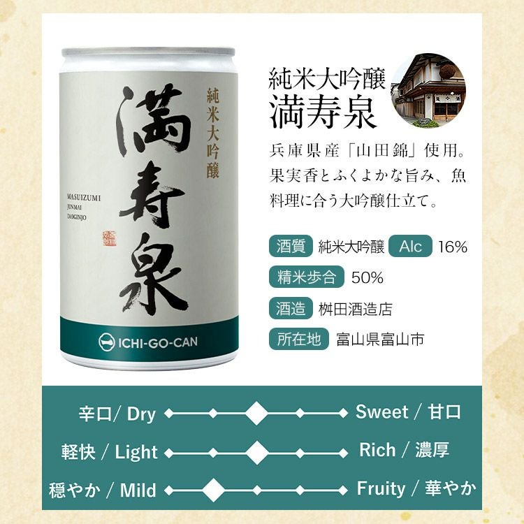 日本酒 飲み比べ 6種セット バイヤー厳選 缶 一合缶 ICHI-GO-CAN | 食